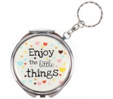 Albi Mirror - key ring with text Enjoy the little things 6.5 cm