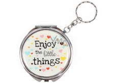 Albi Mirror - key ring with text Enjoy the little things 6.5 cm