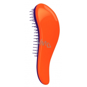 Dtangler Detangling Brush Brush for easy combing of hair 18.5 cm Orange-Purple
