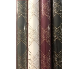 Zöllner Christmas Luxury wrapping paper with embossing Luxury Noble Stars gray gold stars 1.5 mx 70 cm