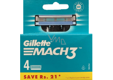 Gillette Mach3 spare head 4 pieces, for men