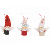 Angel in a knitted hat 5.5 cm for hanging 1 piece