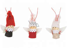 Angel in a knitted hat 5.5 cm for hanging 1 piece