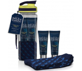 Baylis & Harding Men Citrus, Lime and Mint cleansing gel for body and hair 50 ml + aftershave 50 ml + luxury socks + water bottle, cosmetic set for men
