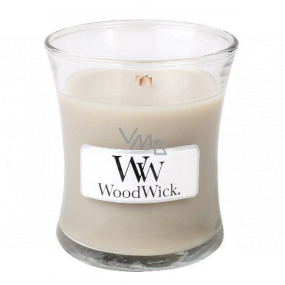 WoodWick Wood Smoke - Cedar wood smoke scented candle with wooden wick and lid glass small 85 g