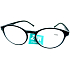 Berkeley Reading glasses +3 plastic black, round glass 1 piece MC2182