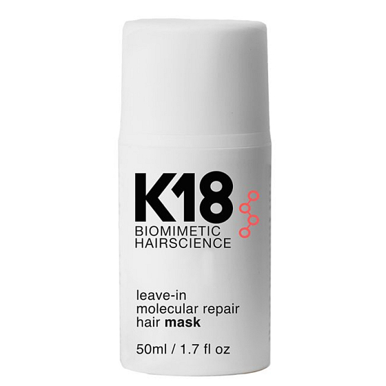 K18 Molecular Repair Hair Mask rinseless hair mask for damaged hair works in just 4 minutes 50 ml