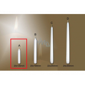 Lima Gastro smooth white conical candle 20 x 120 mm 1 piece