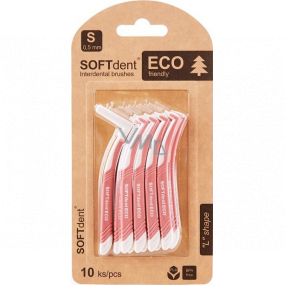 Soft Dent Eco interdental toothbrush curved S 0,5 mm 10 pieces