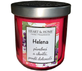 Heart & Home Fresh grapefruit and blackcurrant soy scented candle with the name Helena 110 g