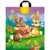 Press Plastic bag with handle 44 x 50 cm Easter Bunnies with egg
