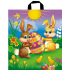 Press Plastic Bag with Handle 44 x 50 cm Easter Bunnies with Egg