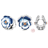 Sterling silver 925 Blue pansy, bead for bracelet nature