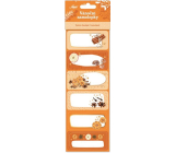 Nekupto Christmas gift stickers Orange and cinnamon 6 pieces