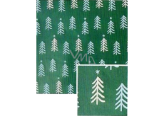 Nekupto Christmas gift wrapping paper 70 x 500 cm Dark green, white and blue trees