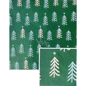 Nekupto Christmas gift wrapping paper 70 x 500 cm Dark green, white and blue trees