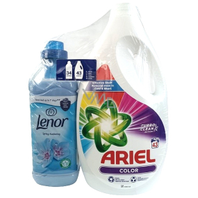 Ariel Color universal washing gel 43 doses + Lenor Spring Swakening fabric softener 34 doses, duopack