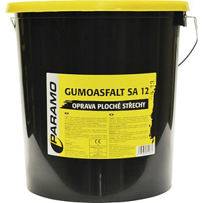 Gumoasfalt SA 12 black waterproof roof coating for roof repair, 30 kg