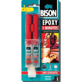 Bison Epoxy Crystal Clear Two-Component Epoxy Adhesive with 5-Minute Workability 24 ml