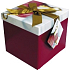 Angel Folding gift box with ribbon Christmas burgundy with gold ribbon 1372 M 15 x 15 x 15 cm 1 piece