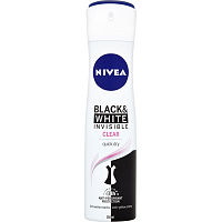 Nivea Black & White Invisible Clear antiperspirant, 150 ml