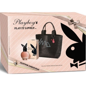Playboy Play It Lovely eau de toilette for women 50 ml + handbag with glitter