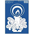 Window foil without glue white candle 33 x 23 cm