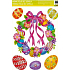 Glue-free window foil Easter hologram wreath with Easter eggs