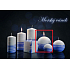 Lima Aromatic Spiral Sea Breeze Candle White - Blue Sphere Diameter 100 mm 1 Piece