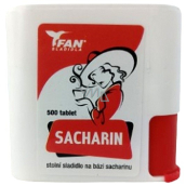 Fan Saccharin Artificial Sweetener 500 Tablets in Dispenser 30 g