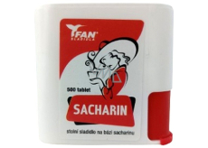 Fan Saccharin Artificial Sweetener 500 Tablets in Dispenser 30 g