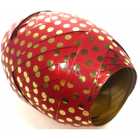 Nekupto Ball Luxury red with polka dots shiny 10 m