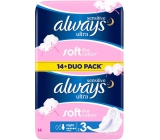 Always Sensitive Ultra Night Duo sanitary pads with wings 14 pieces