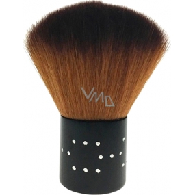 Cosmetic brush with synthetic bristles for powder black handle 7 cm 30450