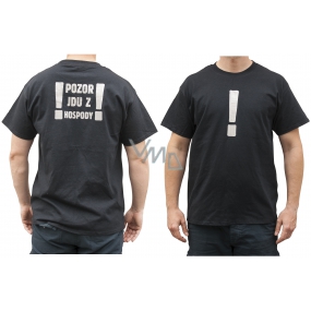 Bohemia Gifts Original T-shirt with reflective print Attention, I'm leaving the pub! size XL