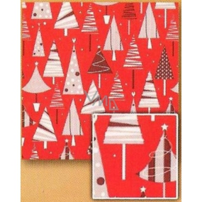 Nekupto Gift wrapping paper 70 x 200 cm Christmas Red, trees