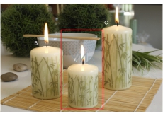 CANDLE Cylinder 50x70 Elephant Item Bamboo 9263