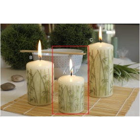 Lima Bamboo candle ivory cylinder 50 x 70 mm 1 piece