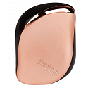 Tangle Teezer Compact Professional compact hair brush, Rose Gold Black - rose gold