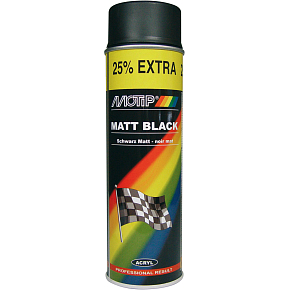 Motip 04006 spray, universal car paint, black matte, 500 ml