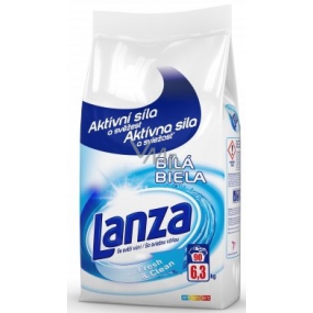 Lanza Fresh & Clean White washing powder for white linen 90 doses of 6.3 kg