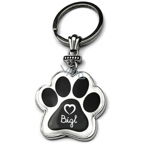 Nekupto Pets key ring in the shape of a beagle's paw 40 x 85 x 3 mm