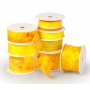 Ditipo Fabric Ribbon with Wire Yellow Green Transparent 3 m x 25 mm