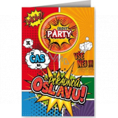 Nekupto Birthday Card with Flask Comics 115 x 170 mm 3535 K