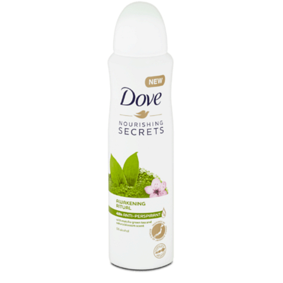 Dove Nourishing Secrets Awakening Ritual Matcha Tea & Sakura - Green Tea and Cherry Blossom Antiperspirant Deodorant Spray with 48-hour Effect for Women 150 ml