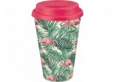 Albi Bamboo travel mug Flamingos 340 ml