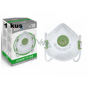 Oral protective respirator - filter half mask 4-layer FFP3, Oxyline X 310 SV with valve Professional protection 1 piece