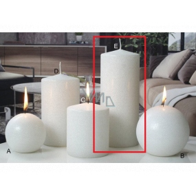 Lima Ice pastel candle white cylinder 80 x 200 mm 1 piece