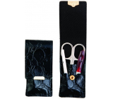 Dup Manicure Croco Leather 3-Piece Black 230401-088