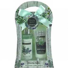 Salsa Collection Marakuja and Grep shower gel 140 ml + body lotion 110 ml, cosmetic set in a paper bag